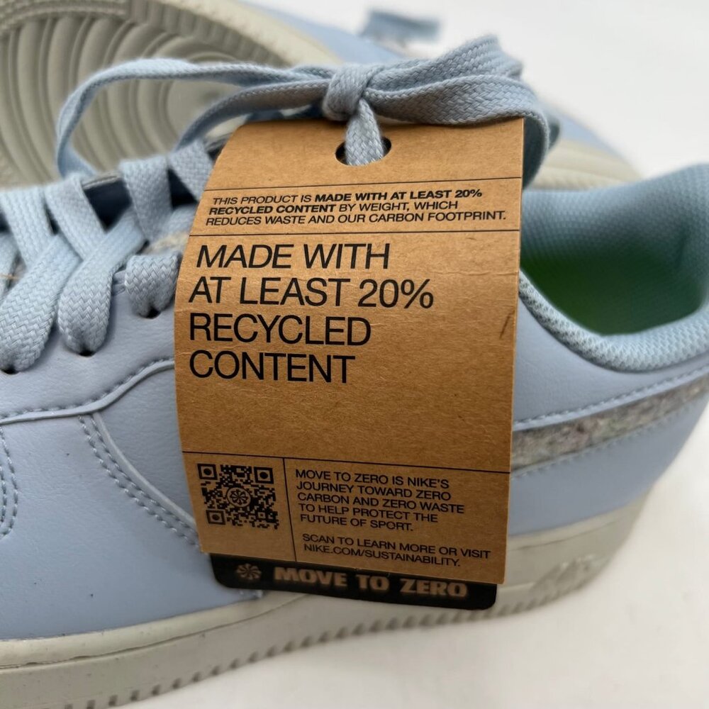 Nike Blue & Gray Air Force 1 ‘07 SE Sneakers | Size 8 - Picture 6 of 10